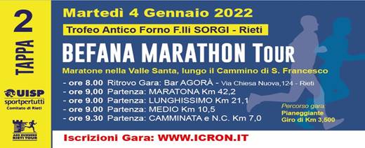 Befana Marathon Tour (Tappa 2 ~ Lunghissimo)